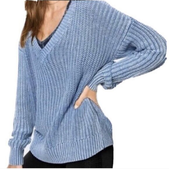 PINK V-neck Knit Sweater XS - Picture 1 of 6